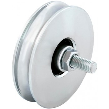 Roda "U" c/ Parafuso 1 Rolamento Inox U1P-I 40x10mm (M6 30mm) 207.0001